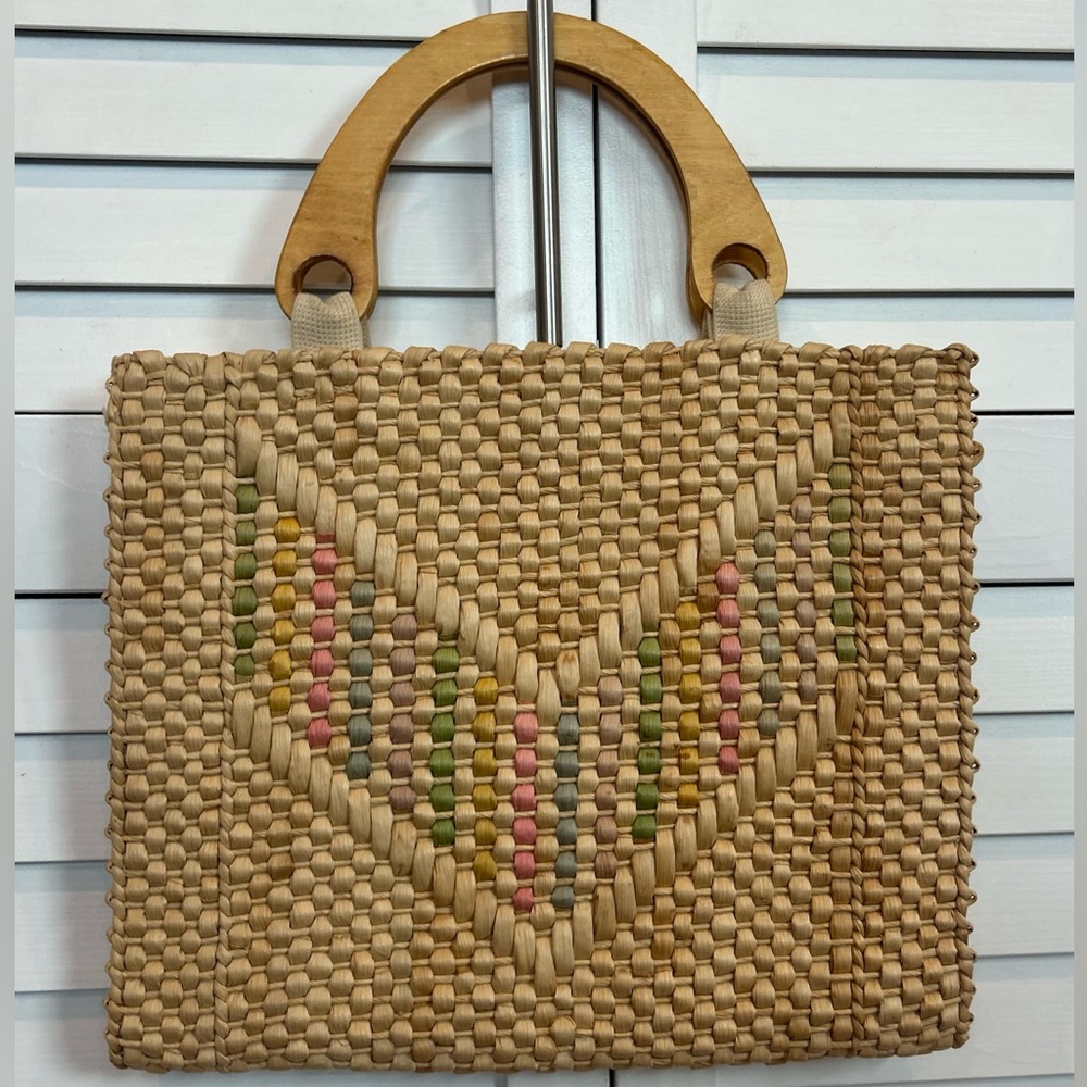 Vintage Straw Tote
